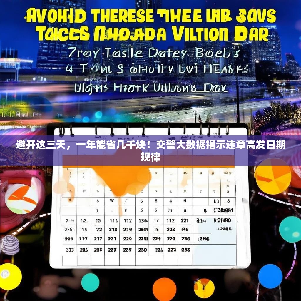 避开这三天，一年能省几千块！交警大数据揭示违章高发日期规律